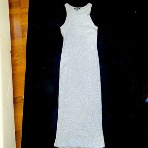 Cute long comfy grey and stretchy dress